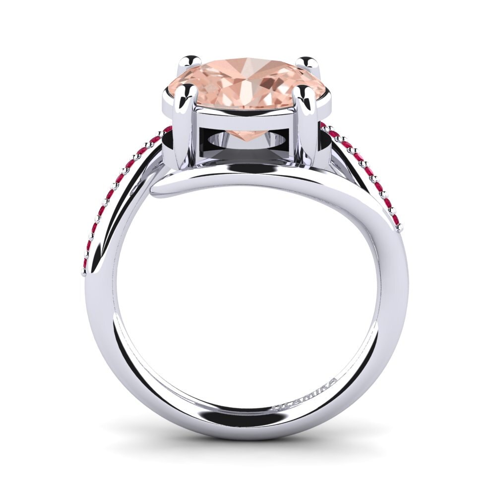 9ct White Gold Morganite Engagement Ring Lutessa