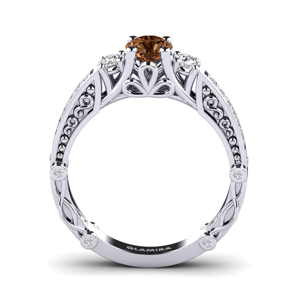Brown Diamond Engagement Ring Luyiza