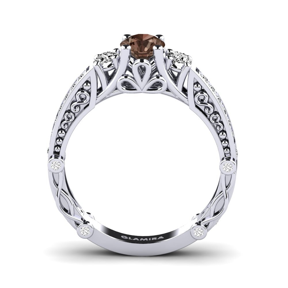 Smoky Quartz Engagement Ring Luyiza