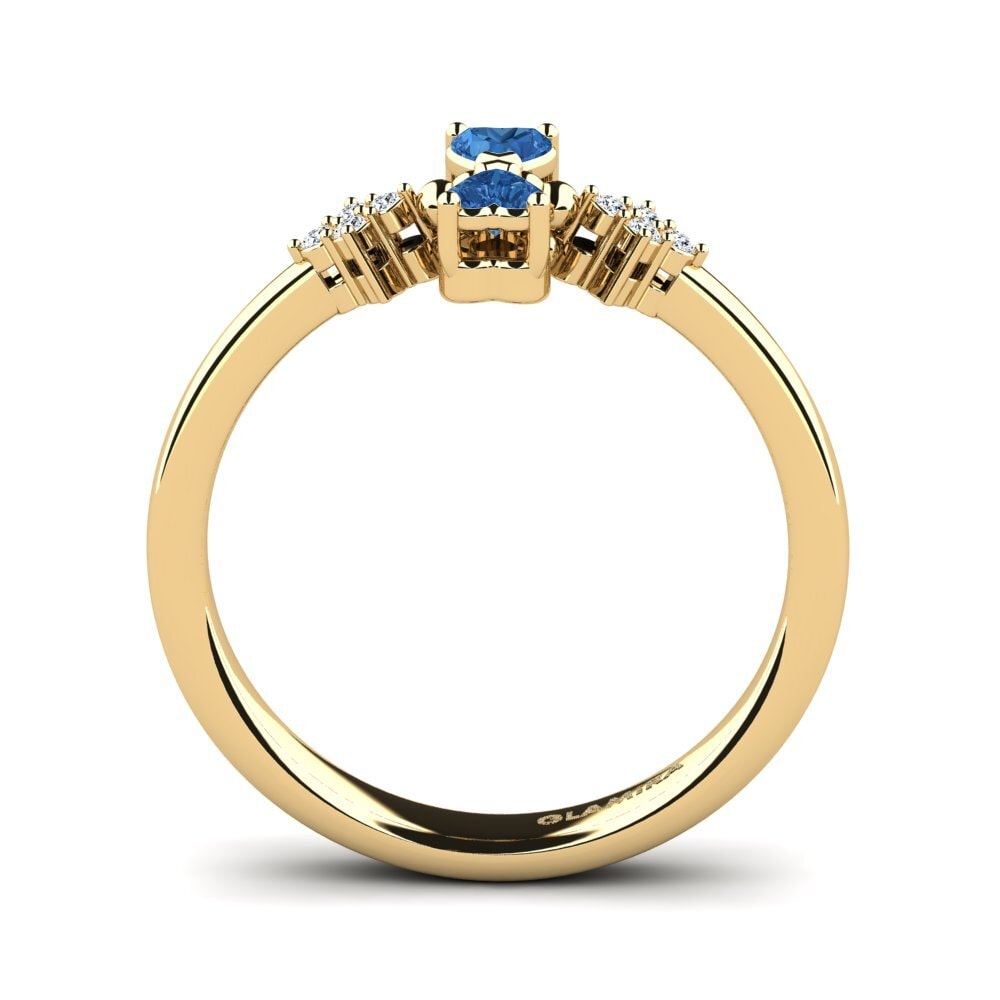 Dunkelblauer Zirkonia Ring Lych