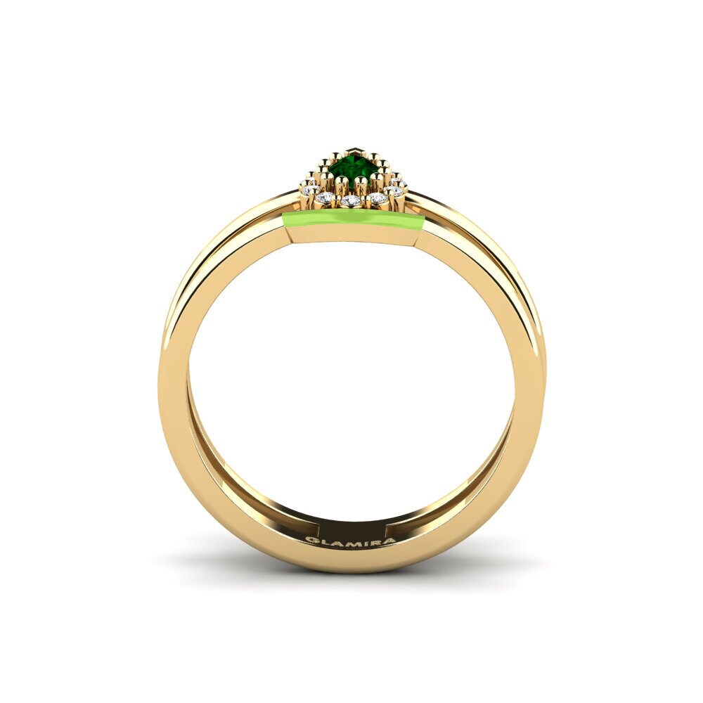 Zircone Vert Bague Lyme