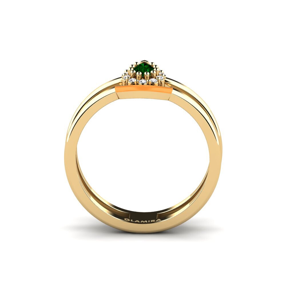 Zircone Vert Bague Lyme