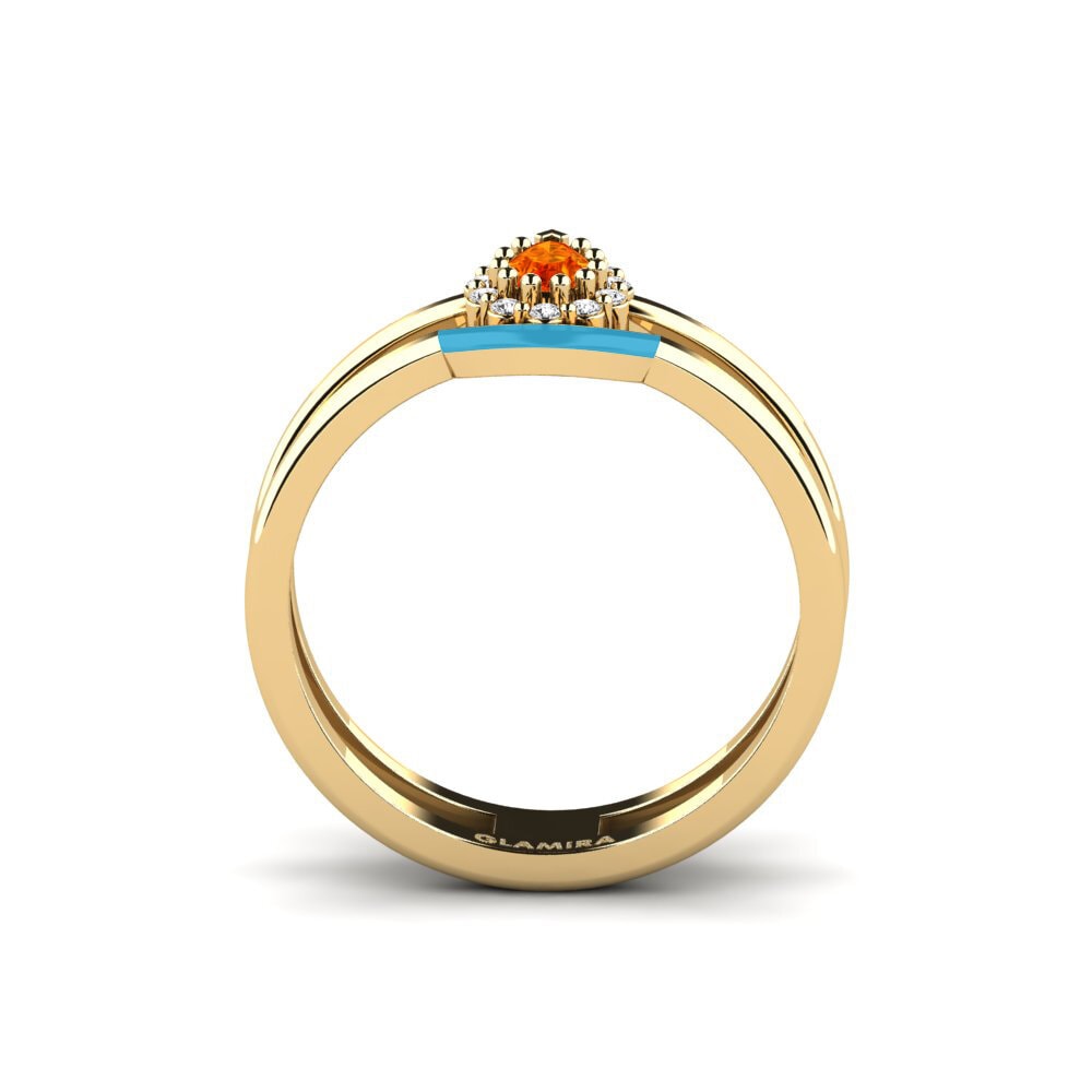 Orangefarbener Saphir Ring Lyme