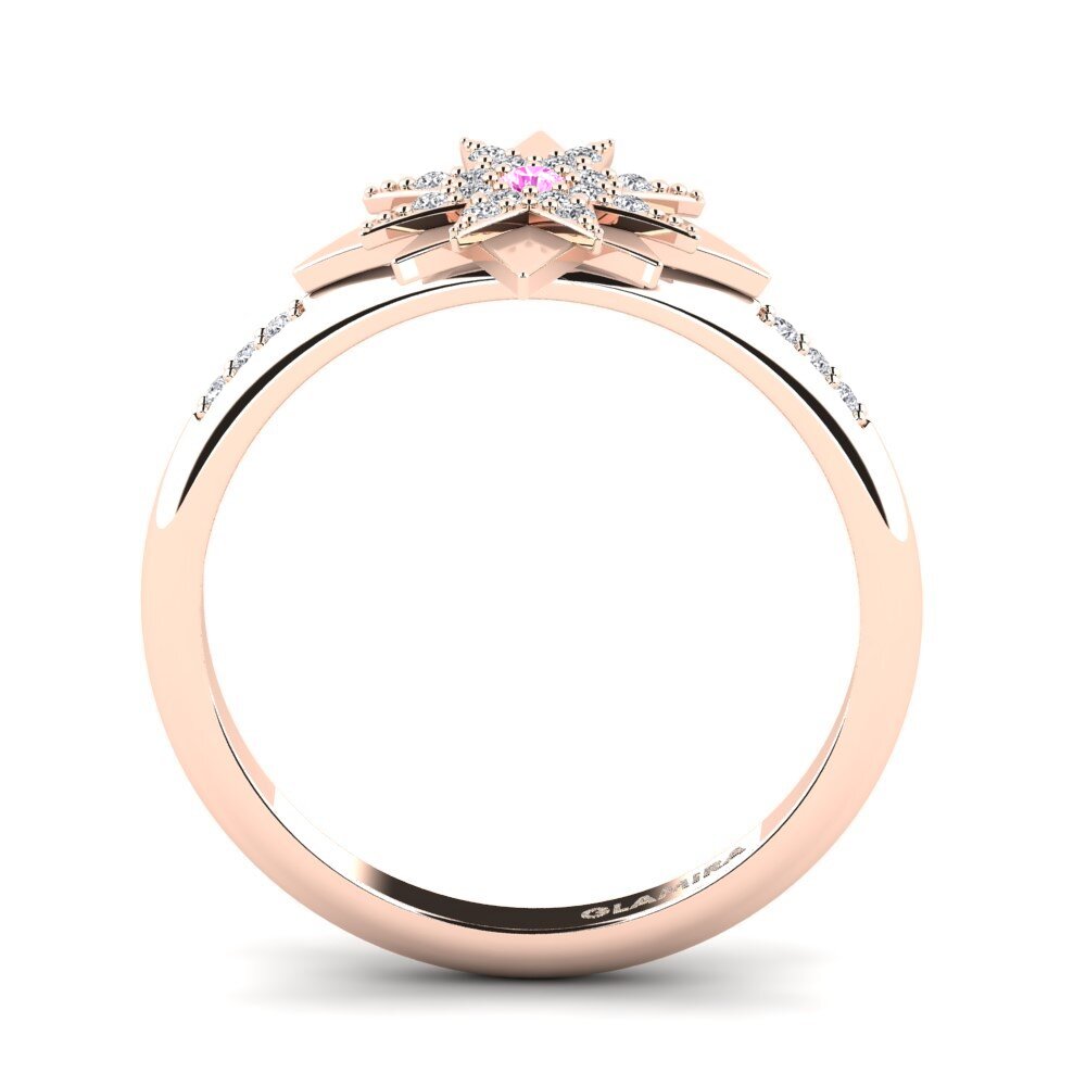 Zafiro Rosado Anillo Lynx