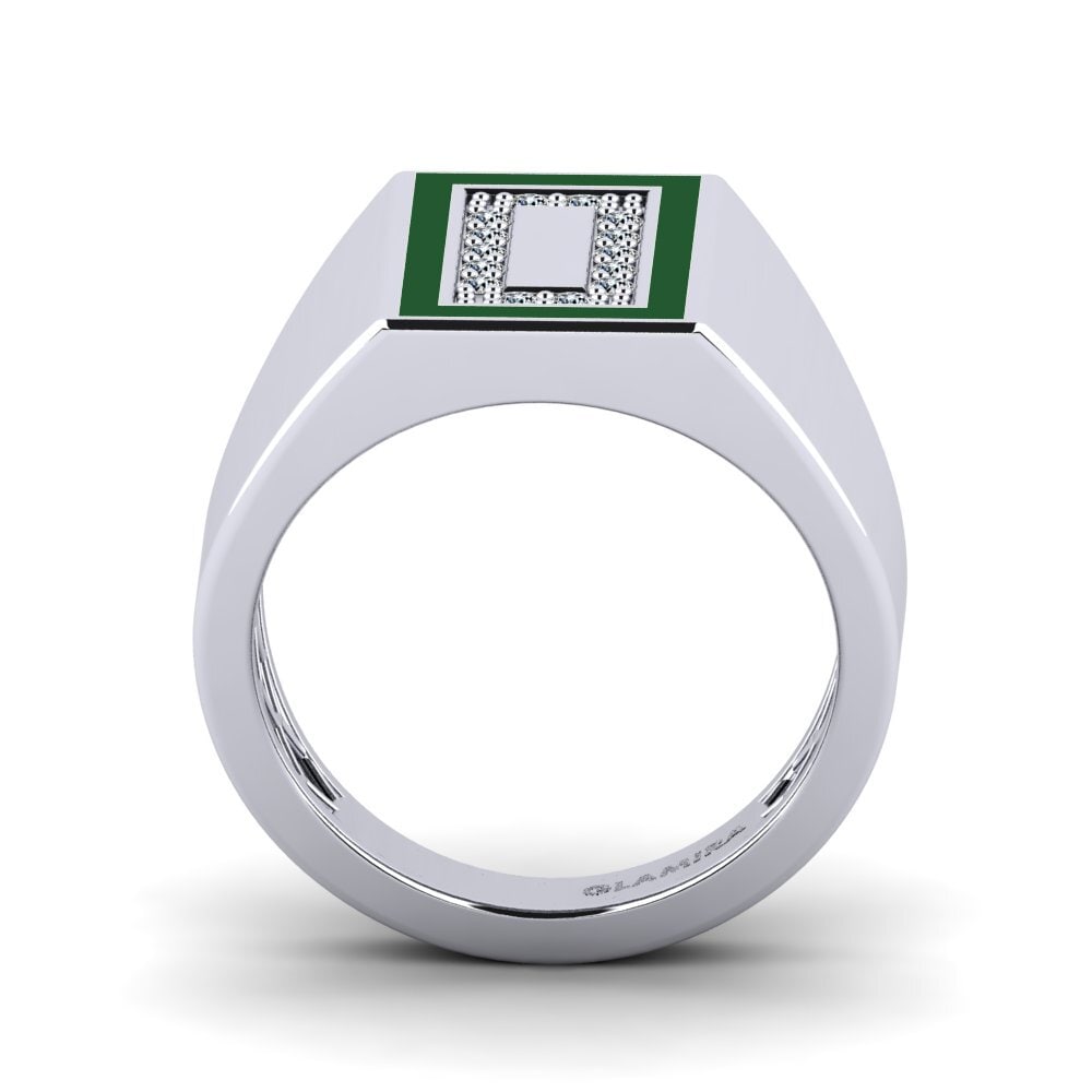 14ct White Gold Pinky Ring Lyogi