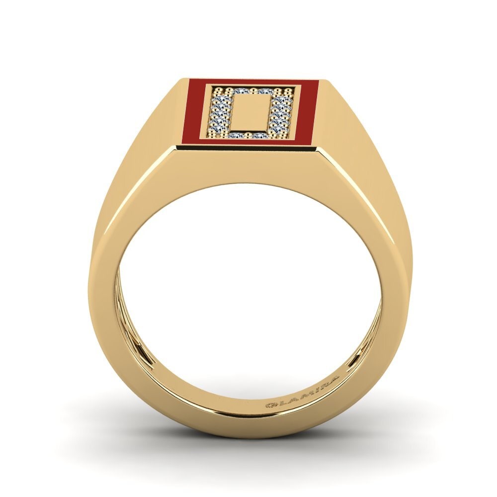 Gelbgold 585 Pinker Ring Lyogi