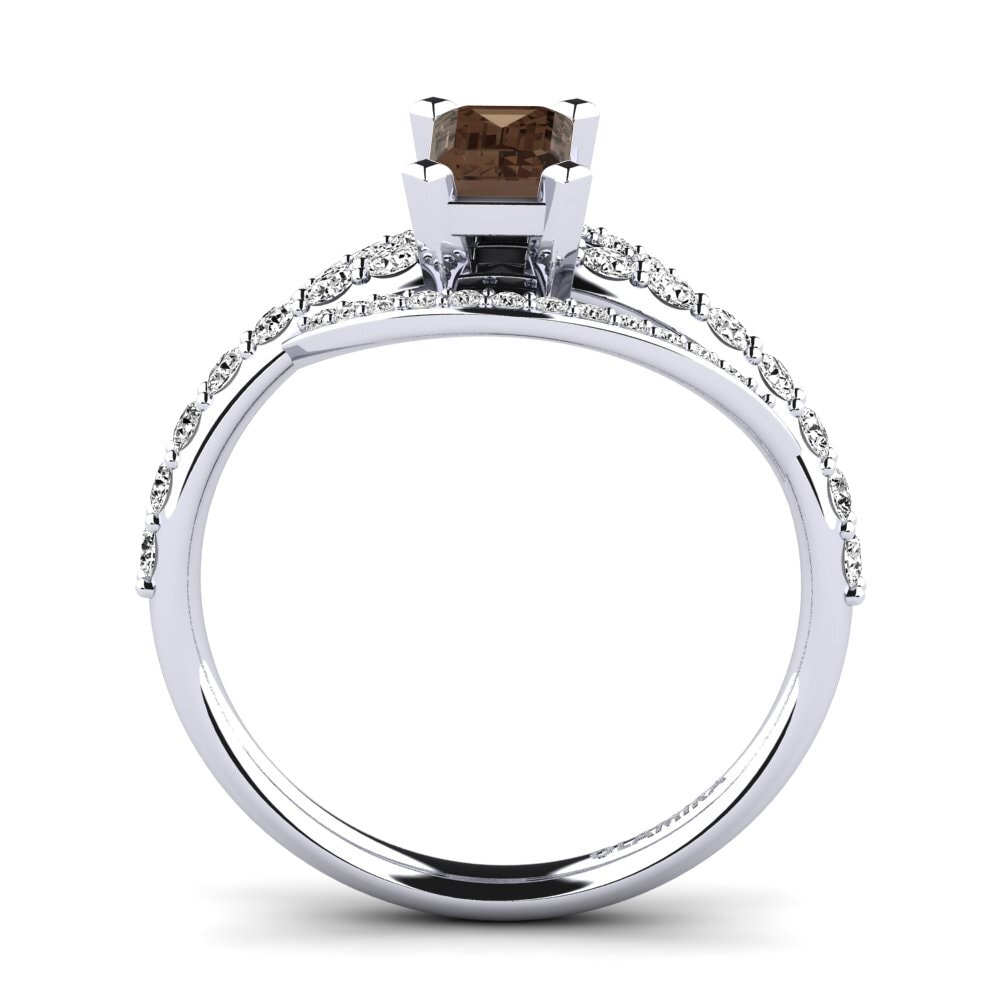 Quartzo fumé Anel de Noivado Mabelle
