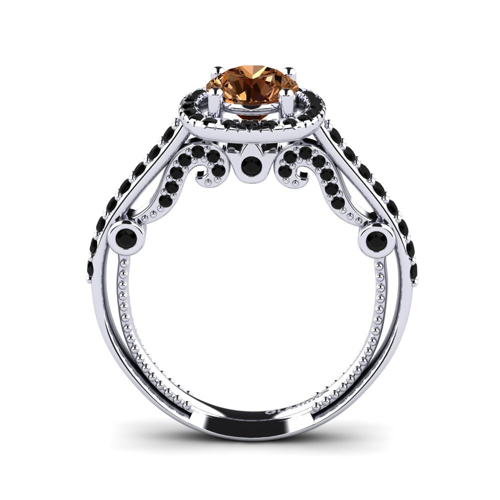 Brown Diamond Engagement Ring Macarisa
