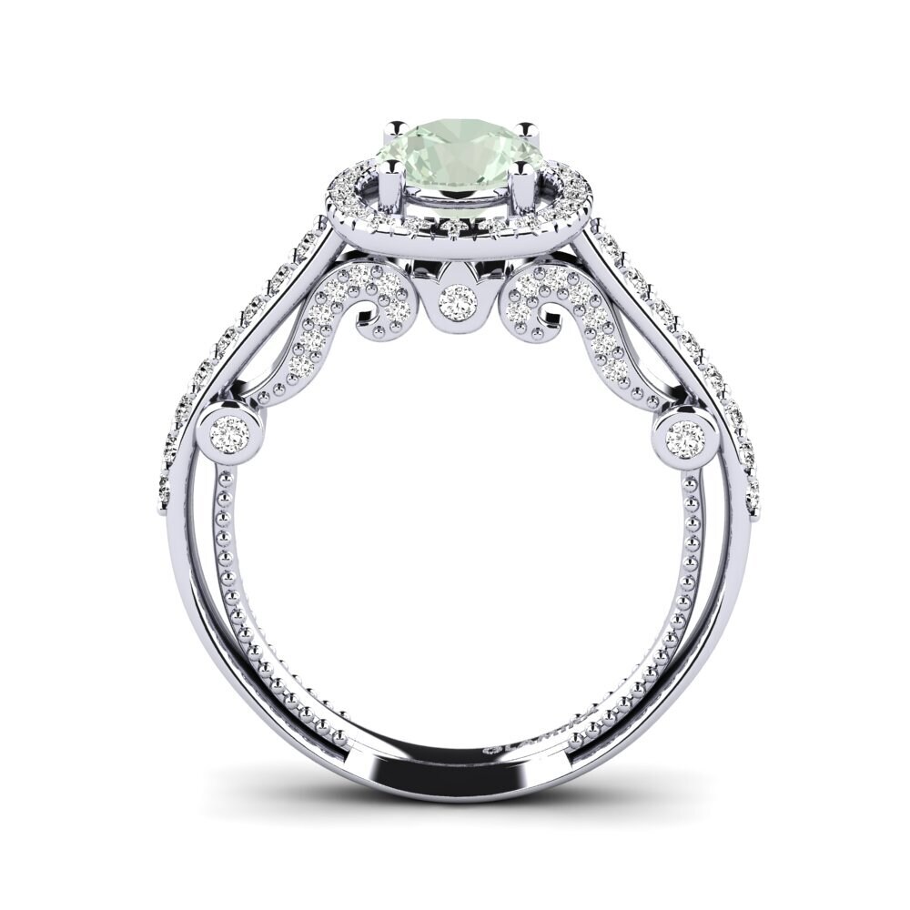 Amatista verde Anillo de compromiso Macarisa