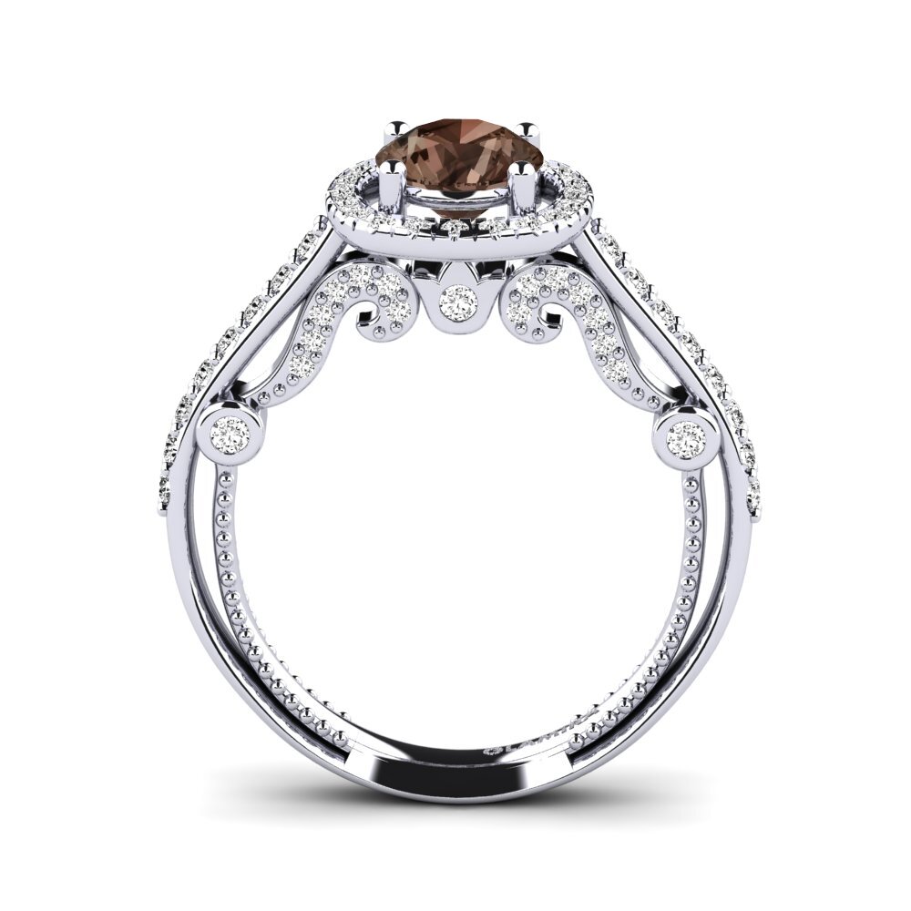 Smoky Quartz Engagement Ring Macarisa