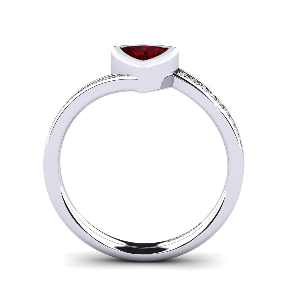 Trillion Garnet Engagement Ring Macaulay