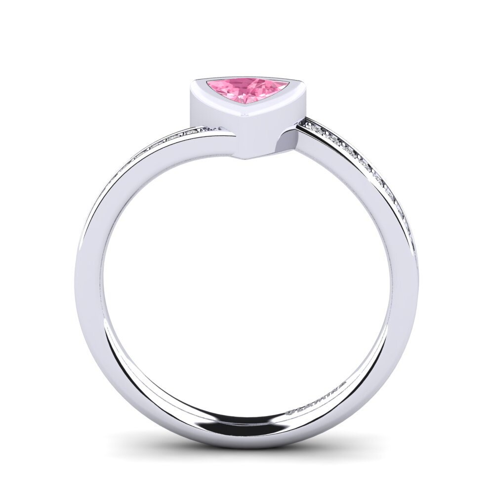 Trillion Pink Sapphire Engagement Ring Macaulay