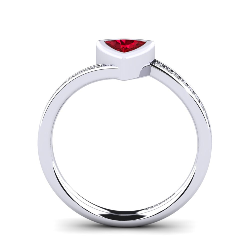 Red Zirconia Engagement Ring Macaulay