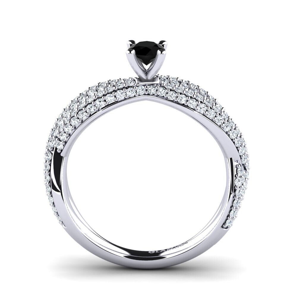 Black Onyx Engagement Ring Mackenzie 0.25 crt