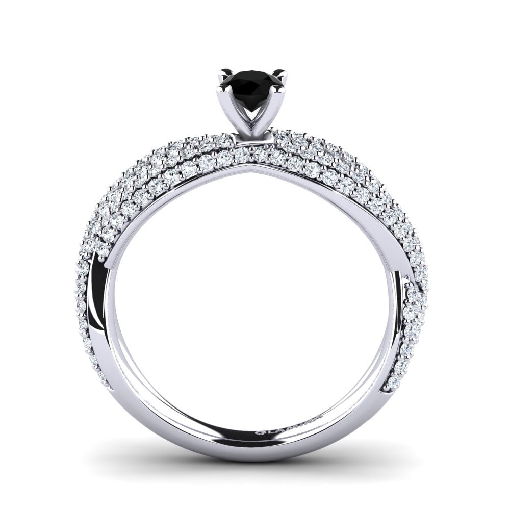 Black Sapphire Engagement Ring Mackenzie 0.25 crt