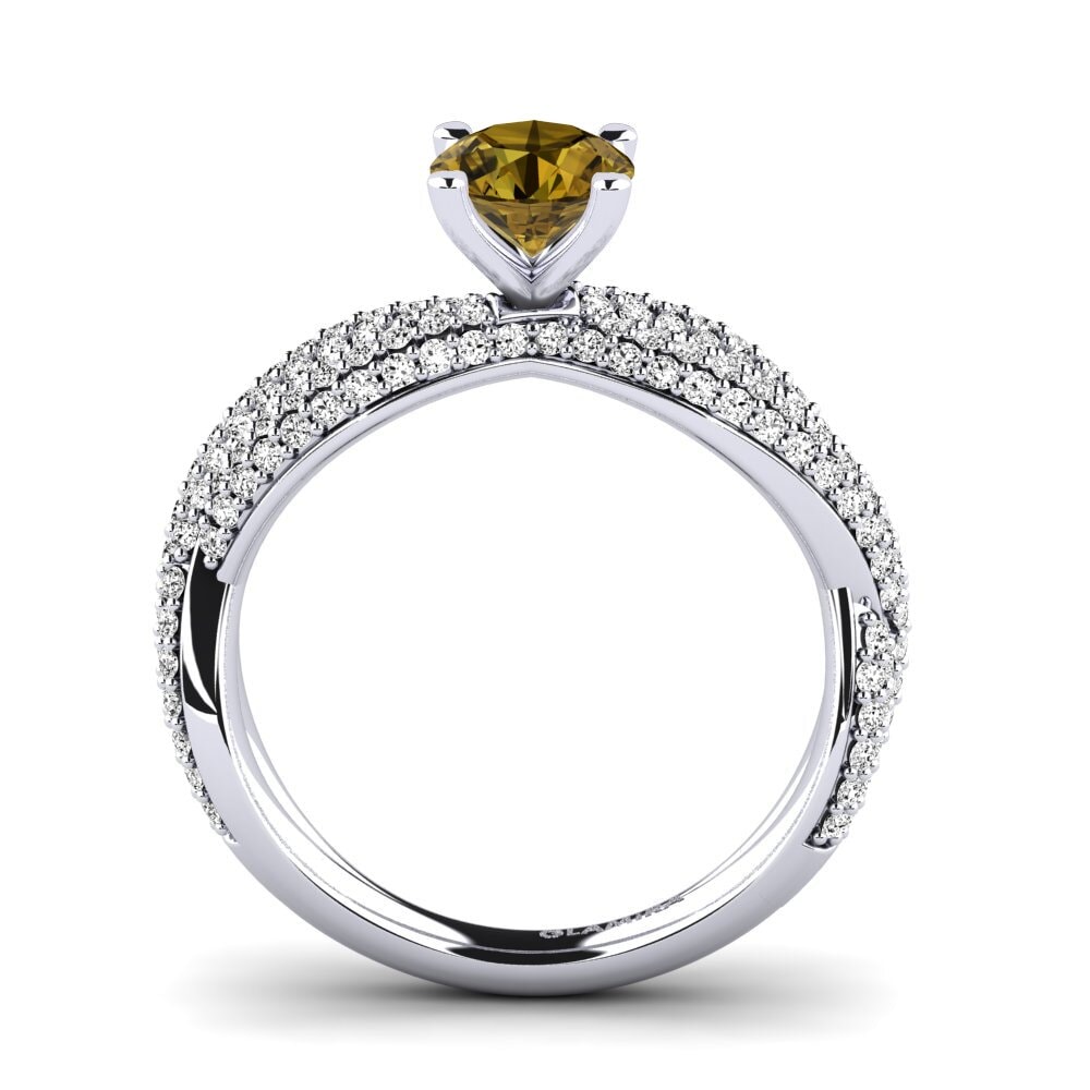 Zircão Castanha Anel de Noivado Mackenzie 0.8 crt