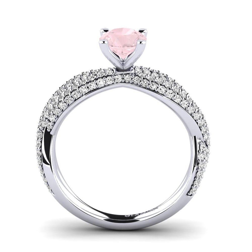 Cuarzo rosa Anillo de compromiso Mackenzie 0.8 crt