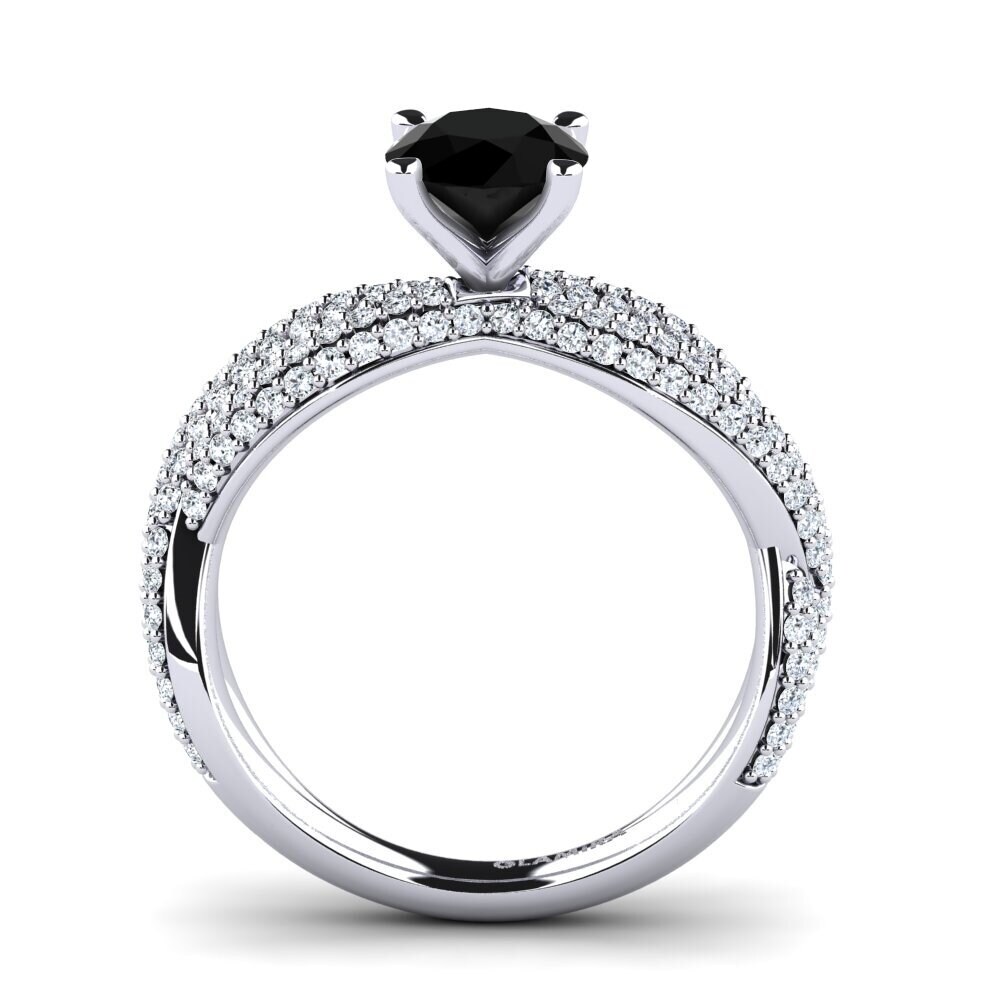 Black Onyx Engagement Ring Mackenzie 1.0 crt