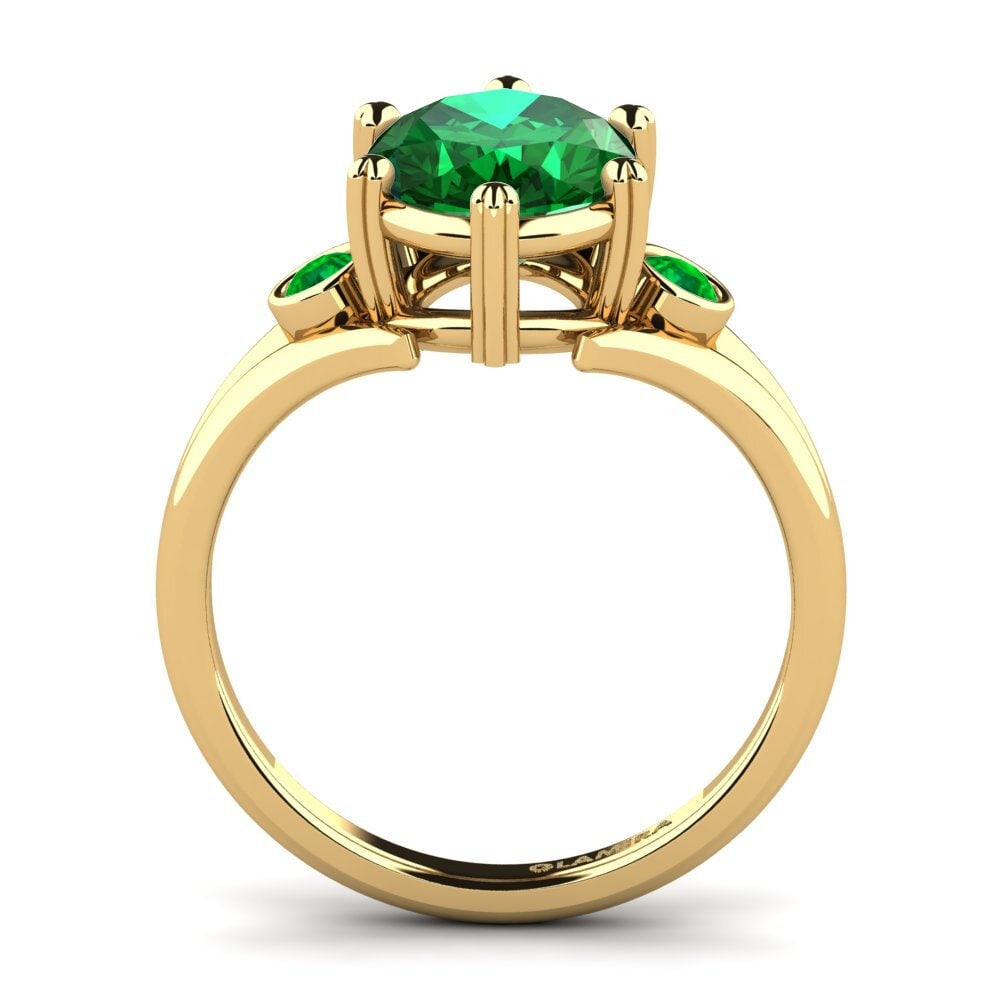 Emerald (Lab Created) Engagement Ring Maddasin