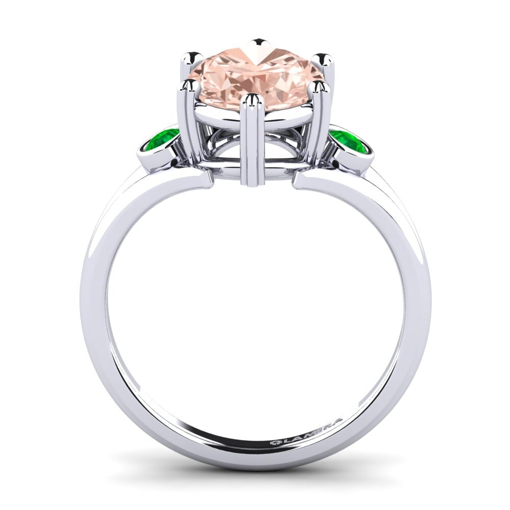 9ct White Gold Morganite Engagement Ring Maddasin