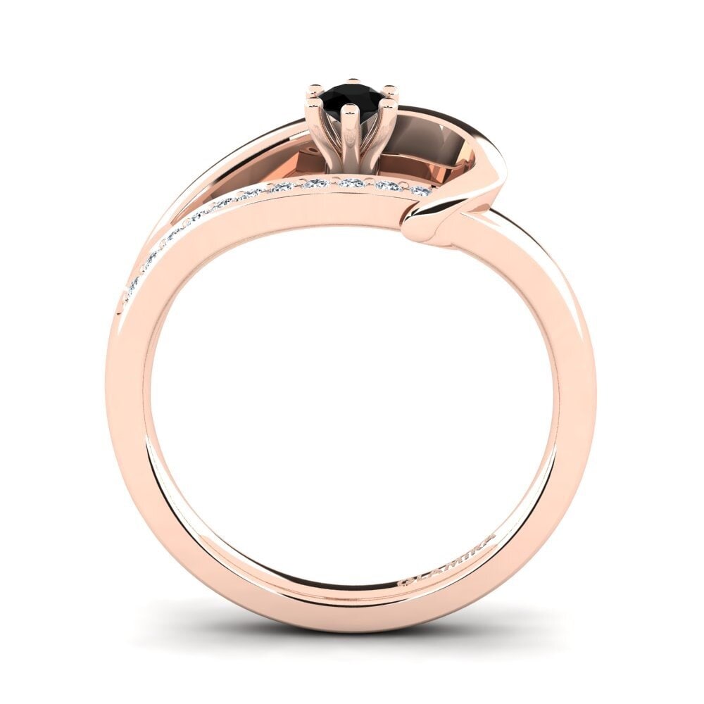 Black Diamond Engagement Ring Madely 0.1 crt
