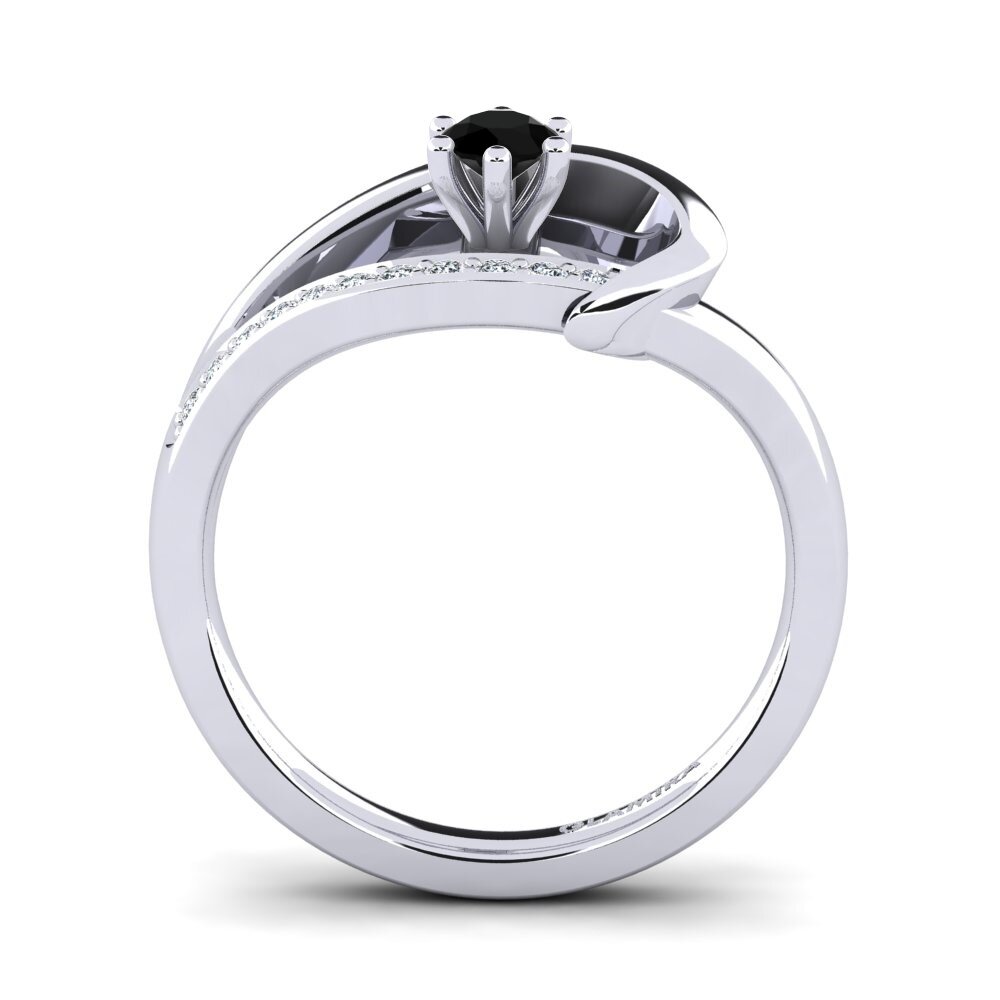 Black Diamond Engagement Ring Madely 0.16 crt