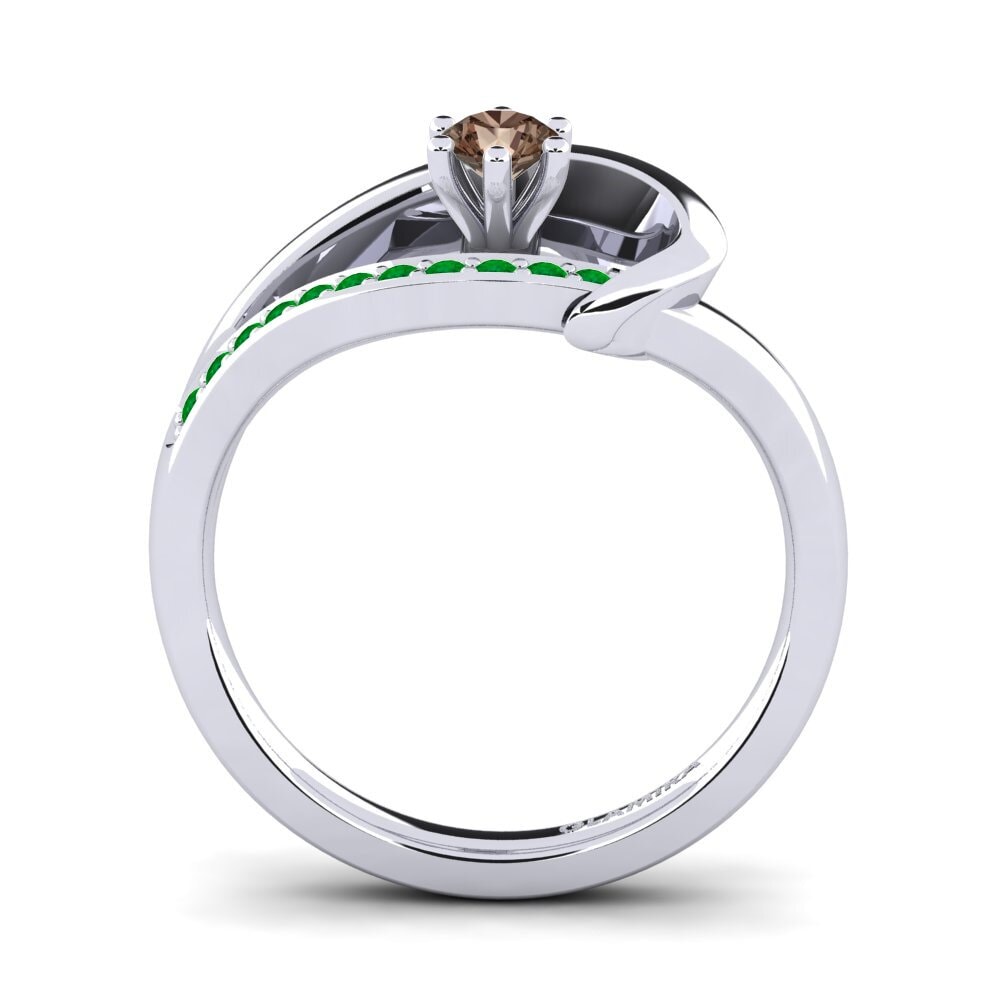 Smoky Quartz Engagement Ring Madely 0.16 crt