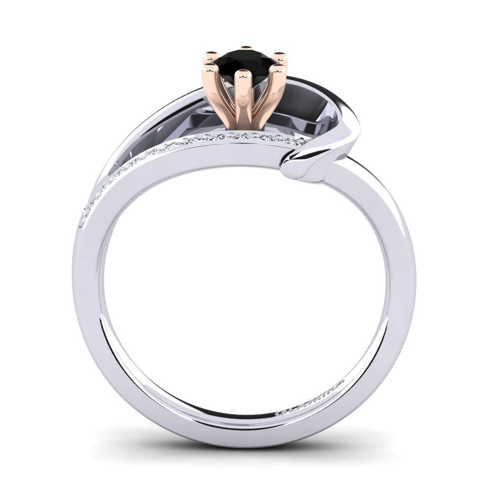 Black Diamond Engagement Ring Madely 0.25 crt