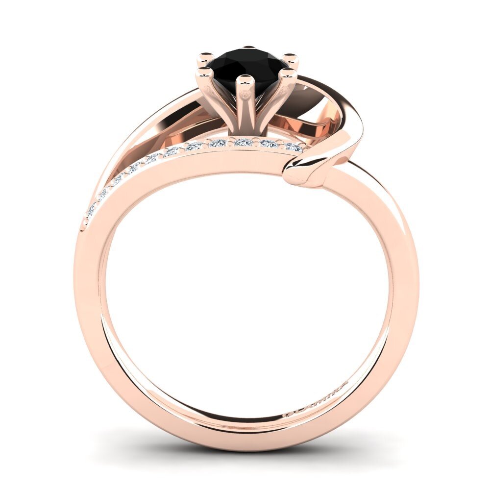 Black Diamond Engagement Ring Madely
