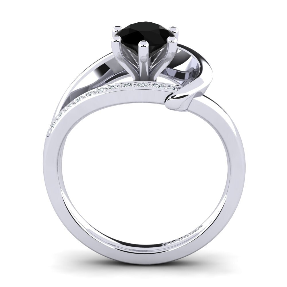 Black Diamond Engagement Ring Madely 0.8 crt
