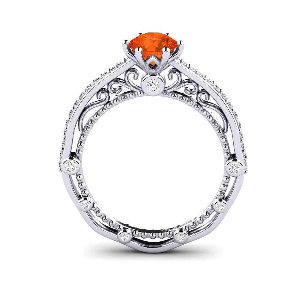 Ópalo Fuego Anillo de compromiso Madera
