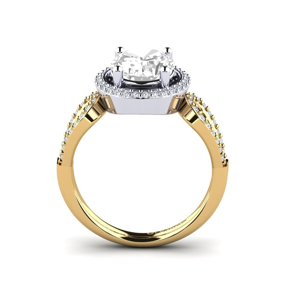White Topaz Engagement Ring Madicela