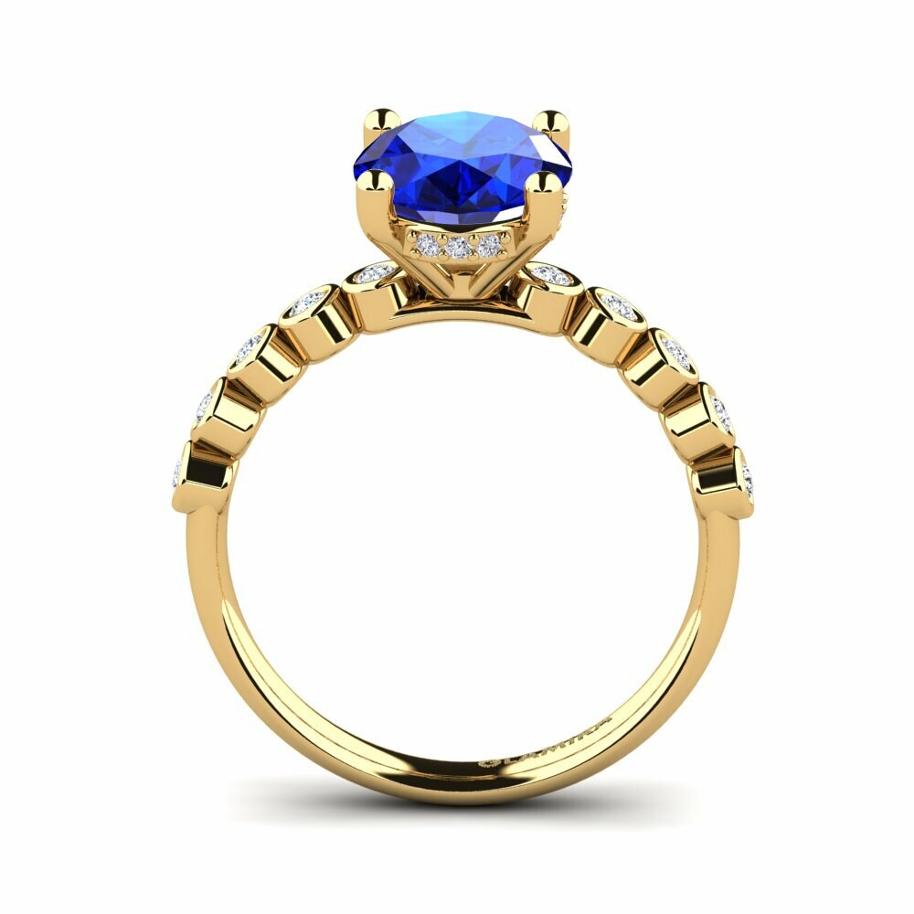 Safiro (Creado en Laboratorio) Anillo de compromiso Madizen