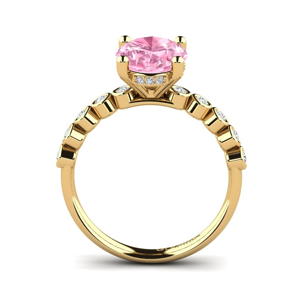 Pink Sapphire Engagement Ring Madizen