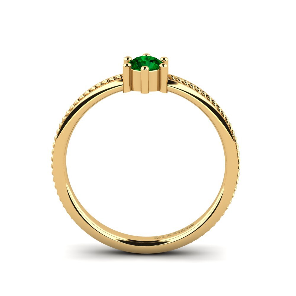 Green Zirconia Engagement Ring Madre