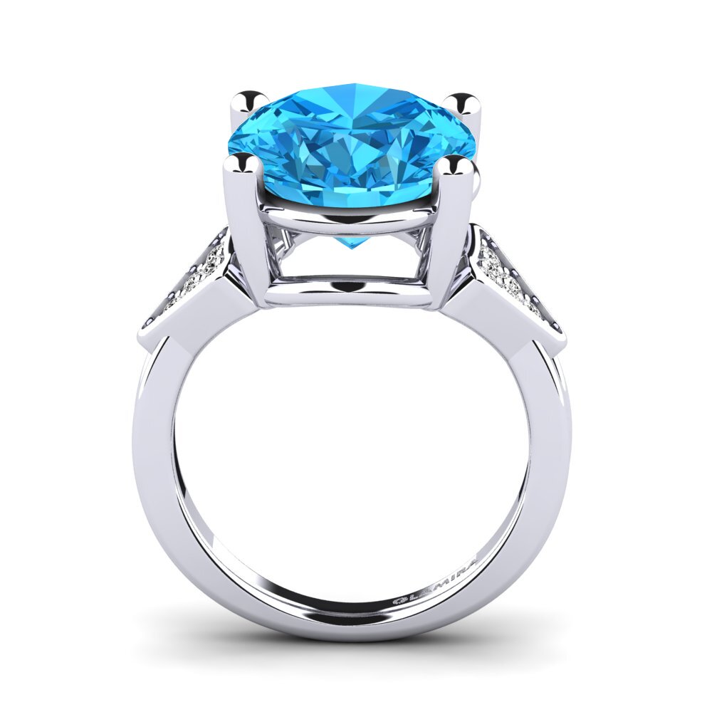 Topacio azul Anillo Magaris