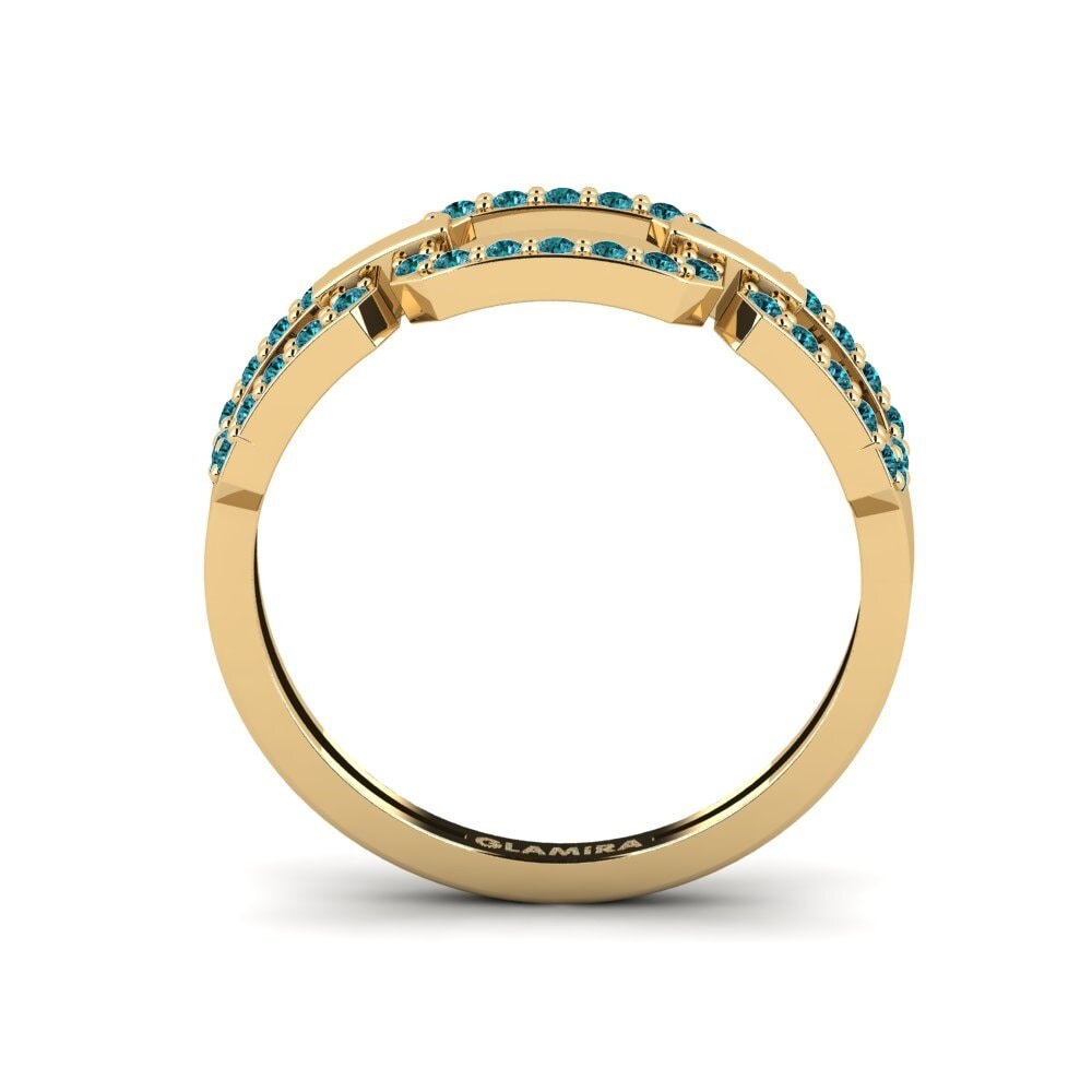 Diamante Azul Anel Magkasama