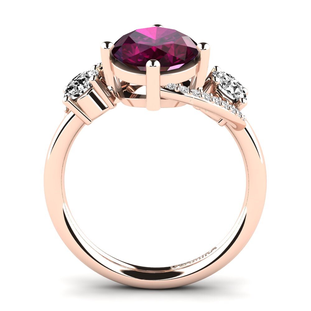 Rhodolite Garnet Engagement Ring Magriet