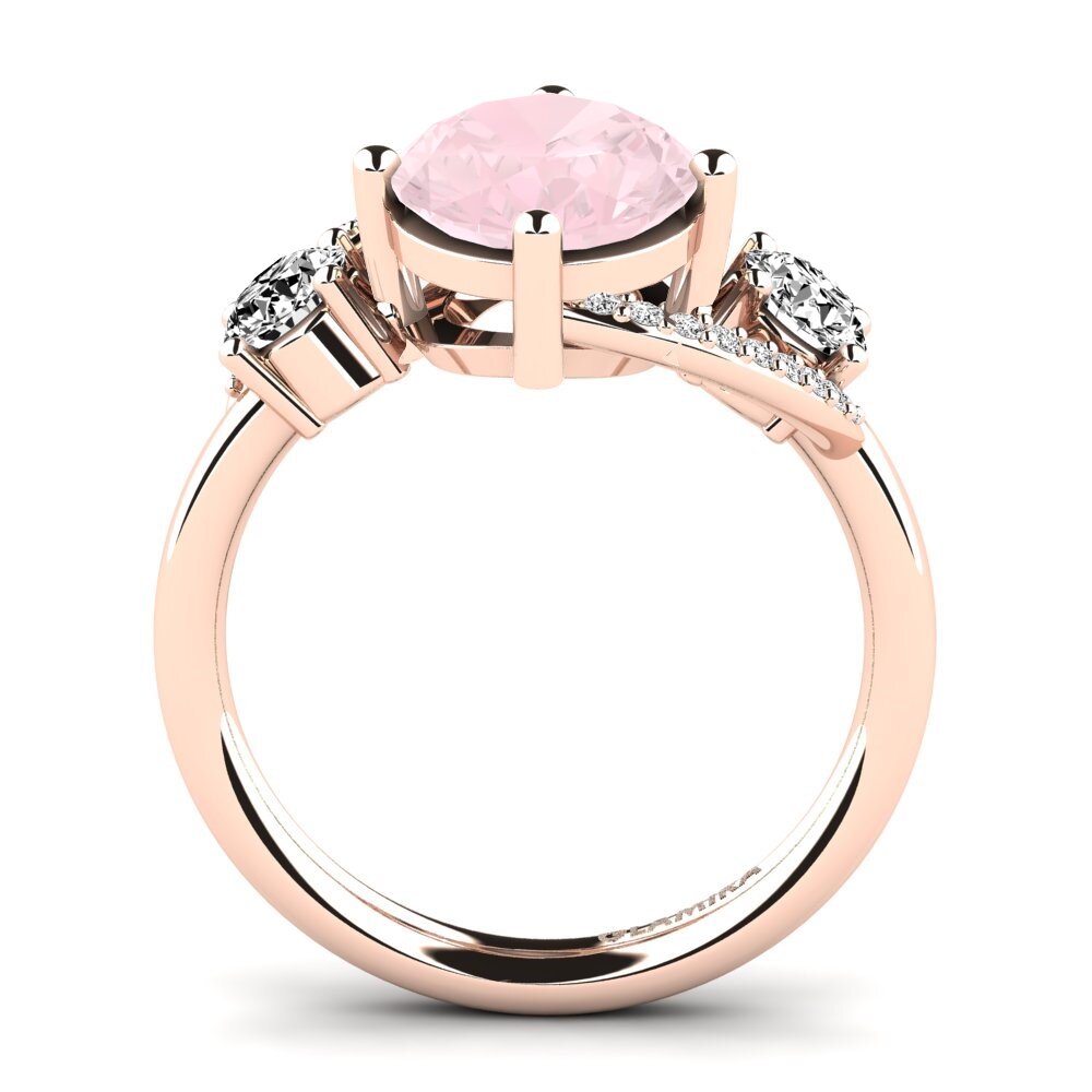 Cuarzo rosa Anillo de compromiso Magriet