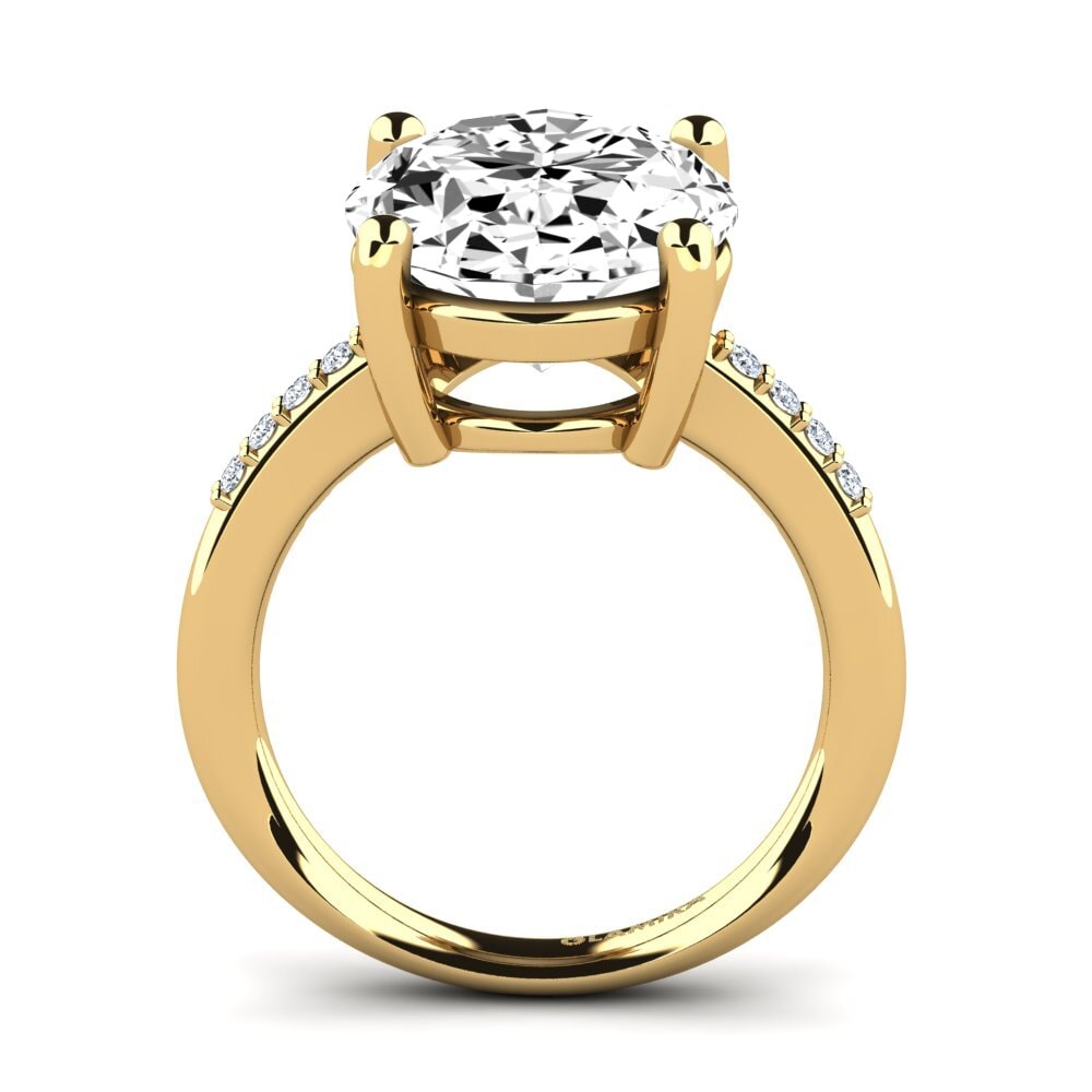 14ct Yellow Gold Moissanite Ring Maharlika
