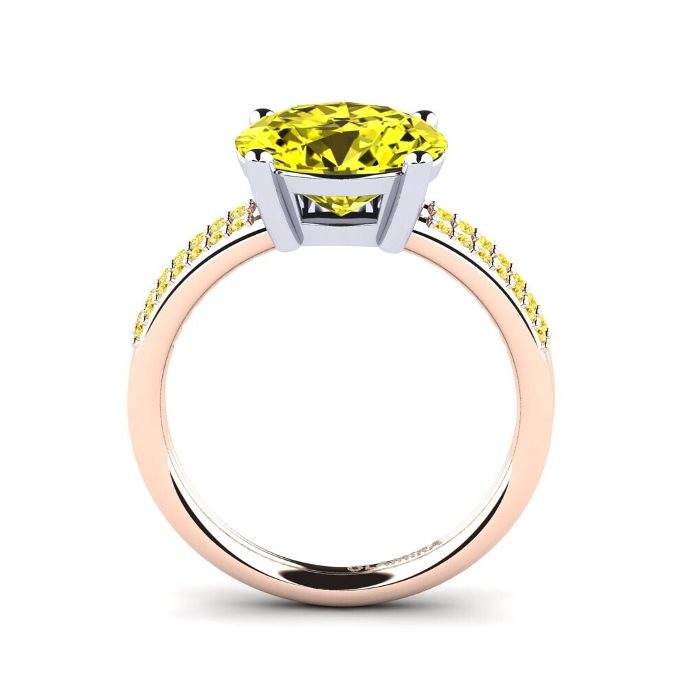14k Rose & White Gold Engagement Ring Mahniya