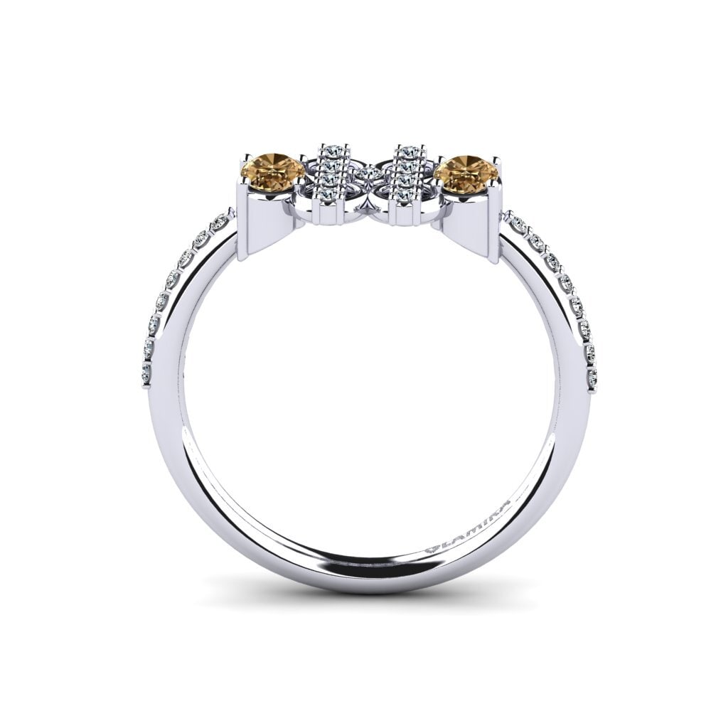 Ovalado Diamante café Anillo Mailet