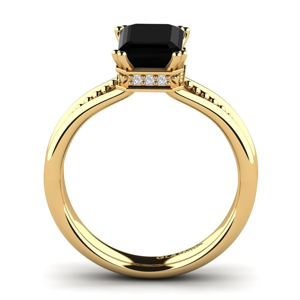 Black Onyx Engagement Ring Maine