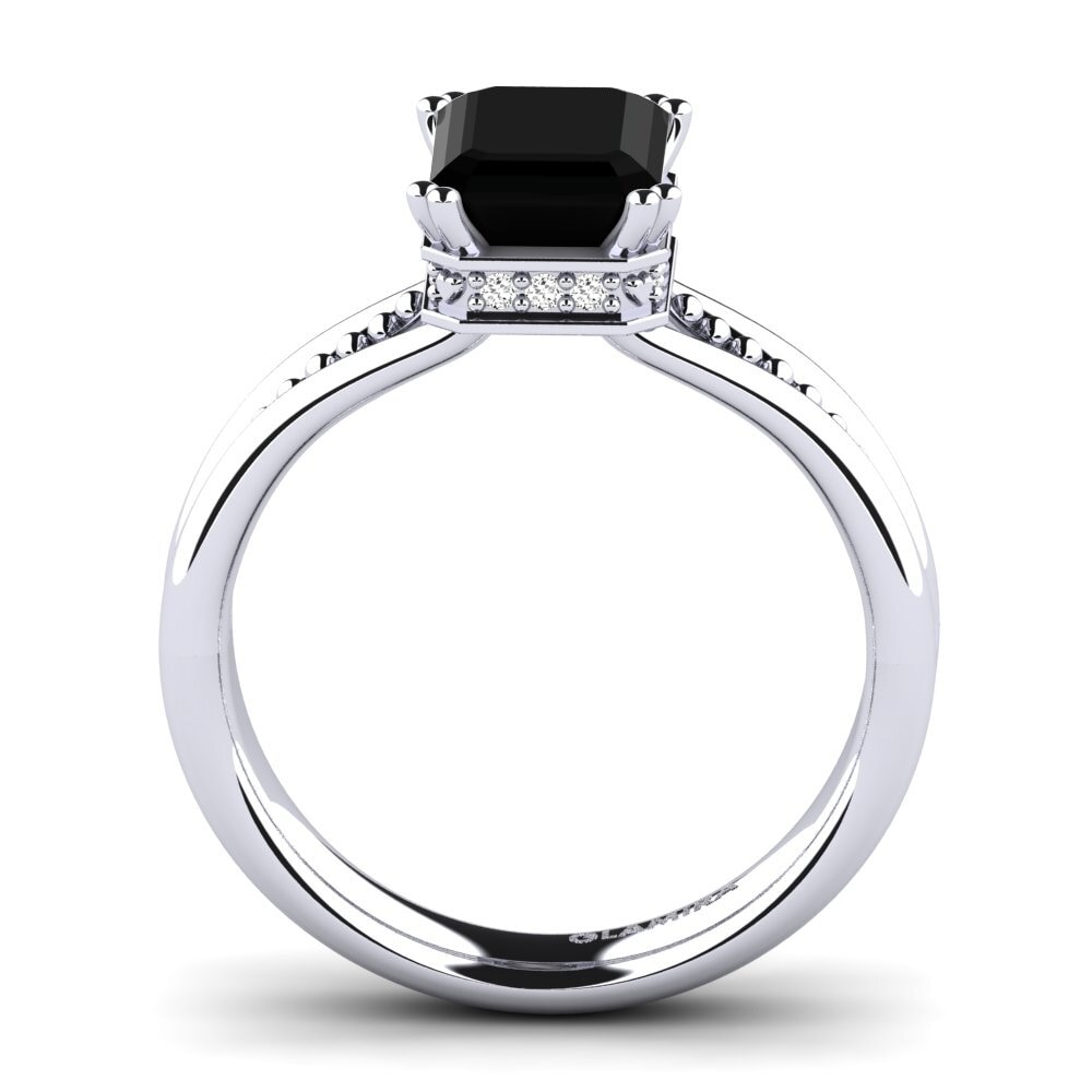 Ónix Negro Anillo de compromiso Maine