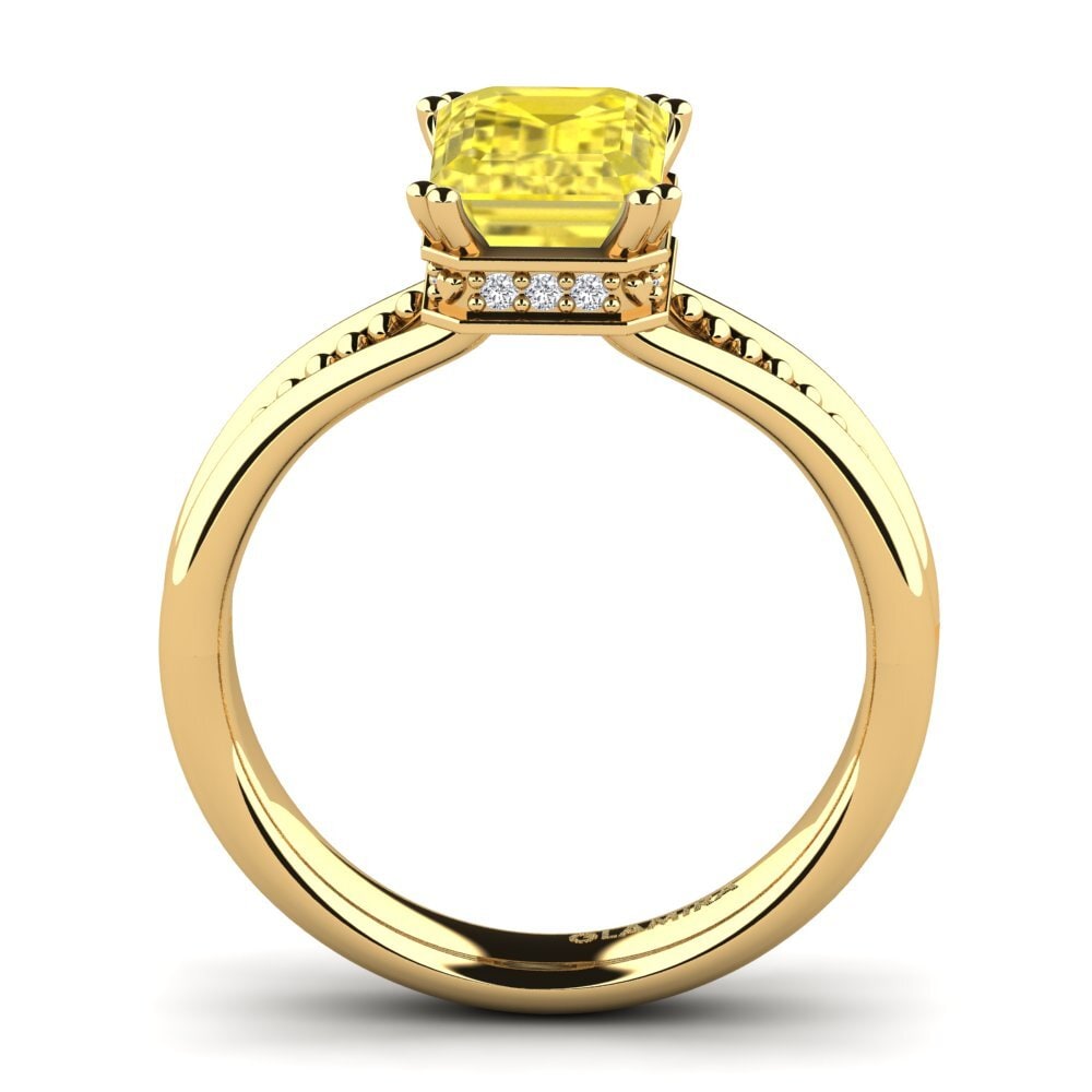 Yellow Sapphire Engagement Ring Maine
