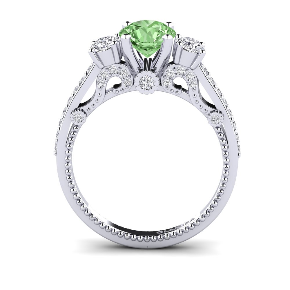 Green Diamond Engagement Ring Maitan