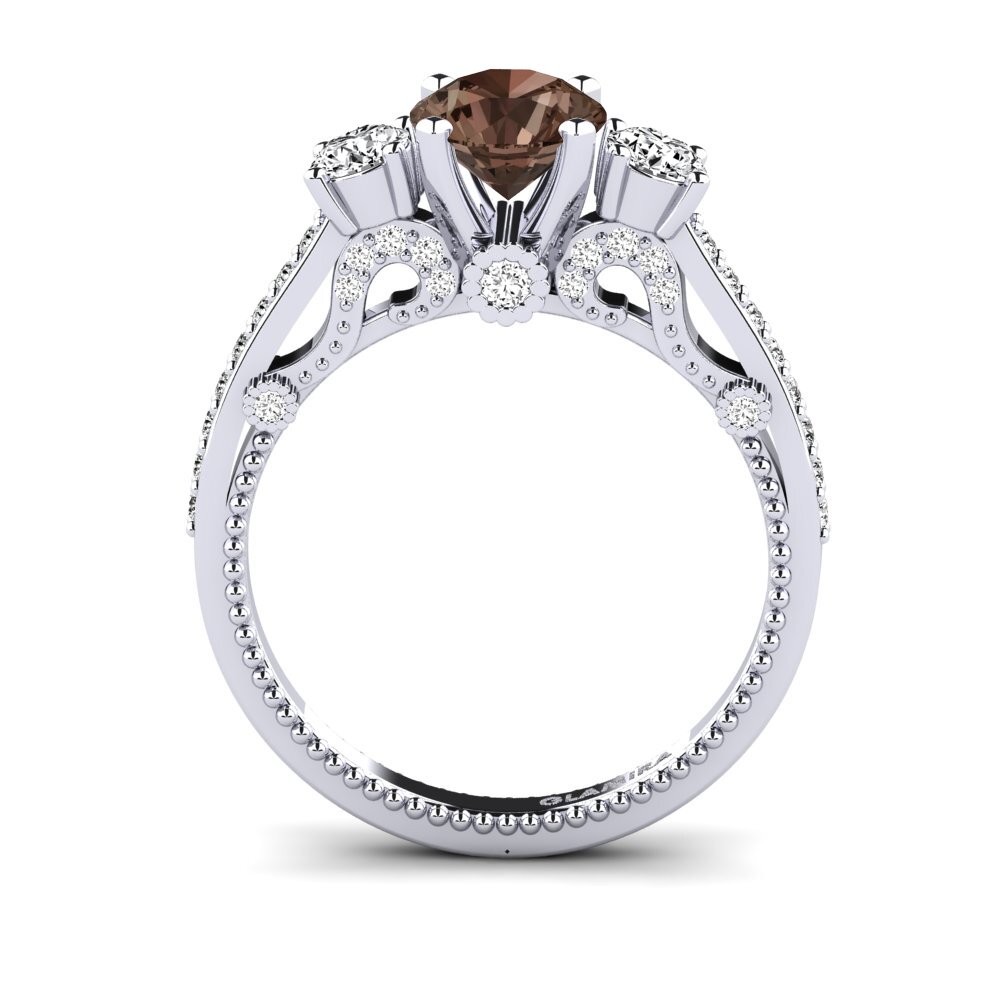 Smoky Quartz Engagement Ring Maitan