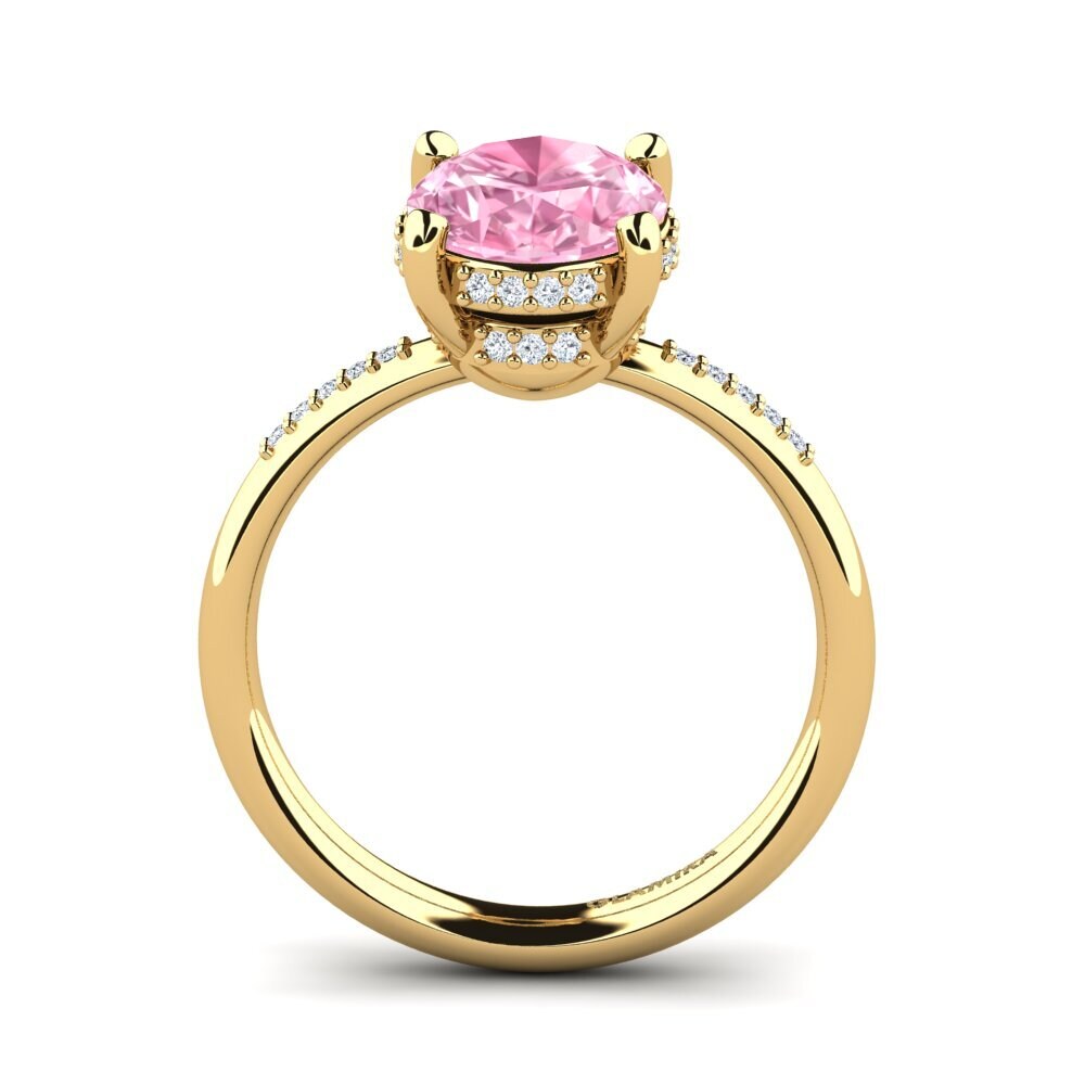 Pink Sapphire Engagement Ring Malerie