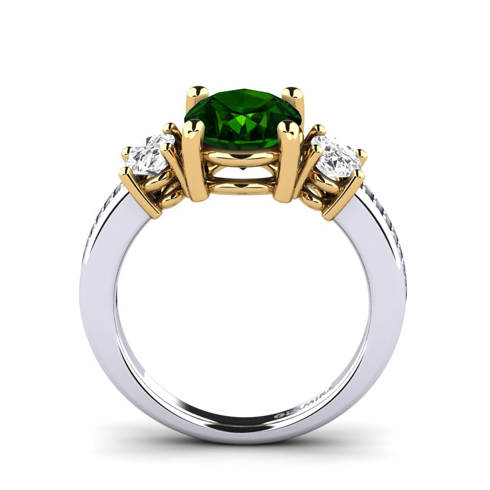 18k Oro Blanco / Amarillo Anillo de compromiso Maletha