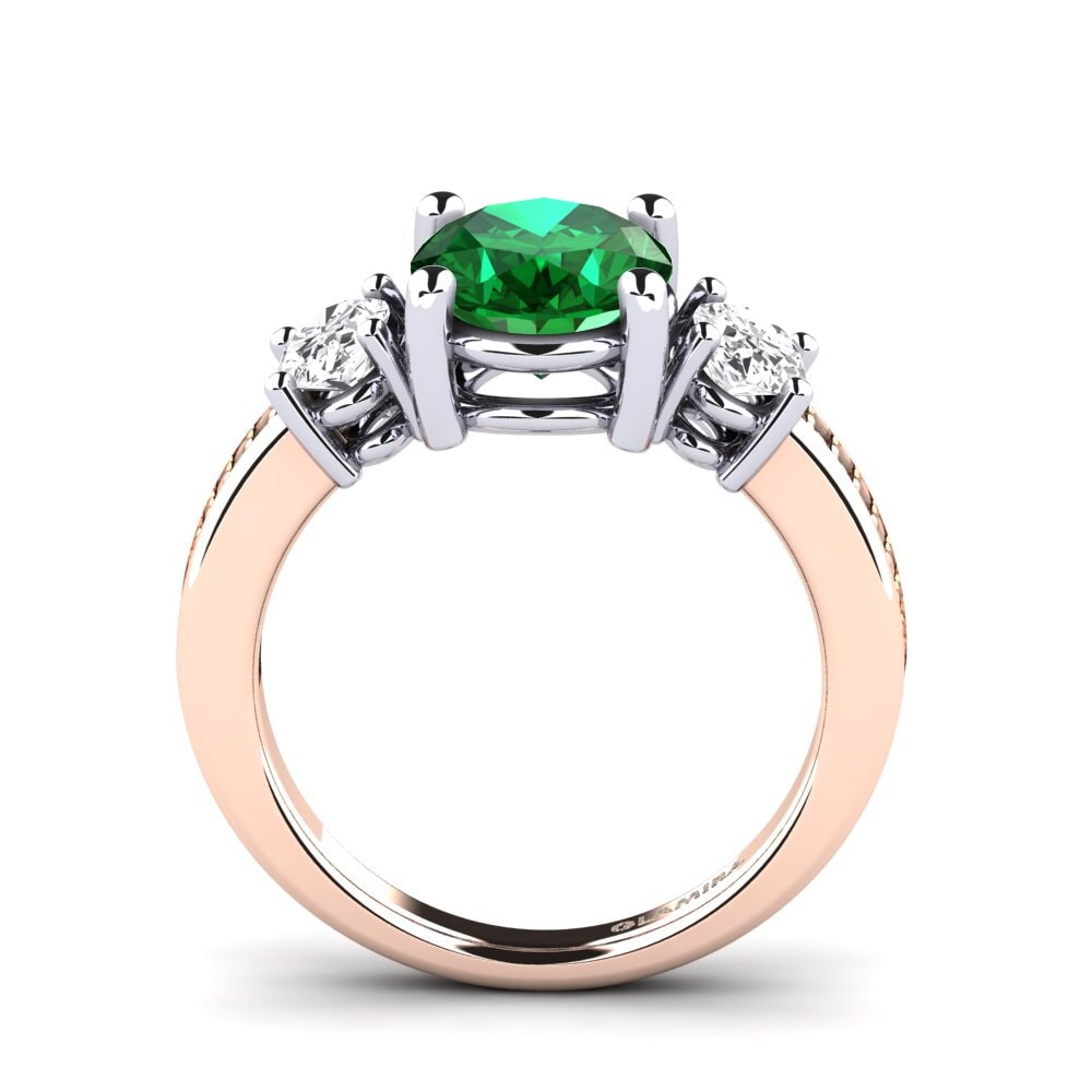 14ct Rose / White Gold Engagement Ring Maletha